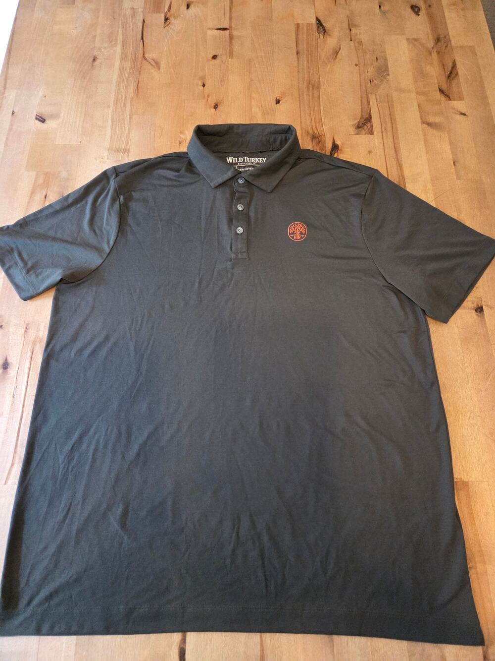 Wild Turkey Distilling Co. Russell’s Reserve Polo Shirt – Charcoal Gray Men's XL